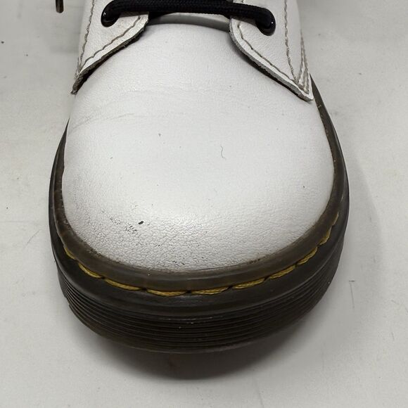 Dr Martens Zavala J Combat Boots Kids Girls Size 13 White Side Zipper Docs Doc - Picture 7 of 16